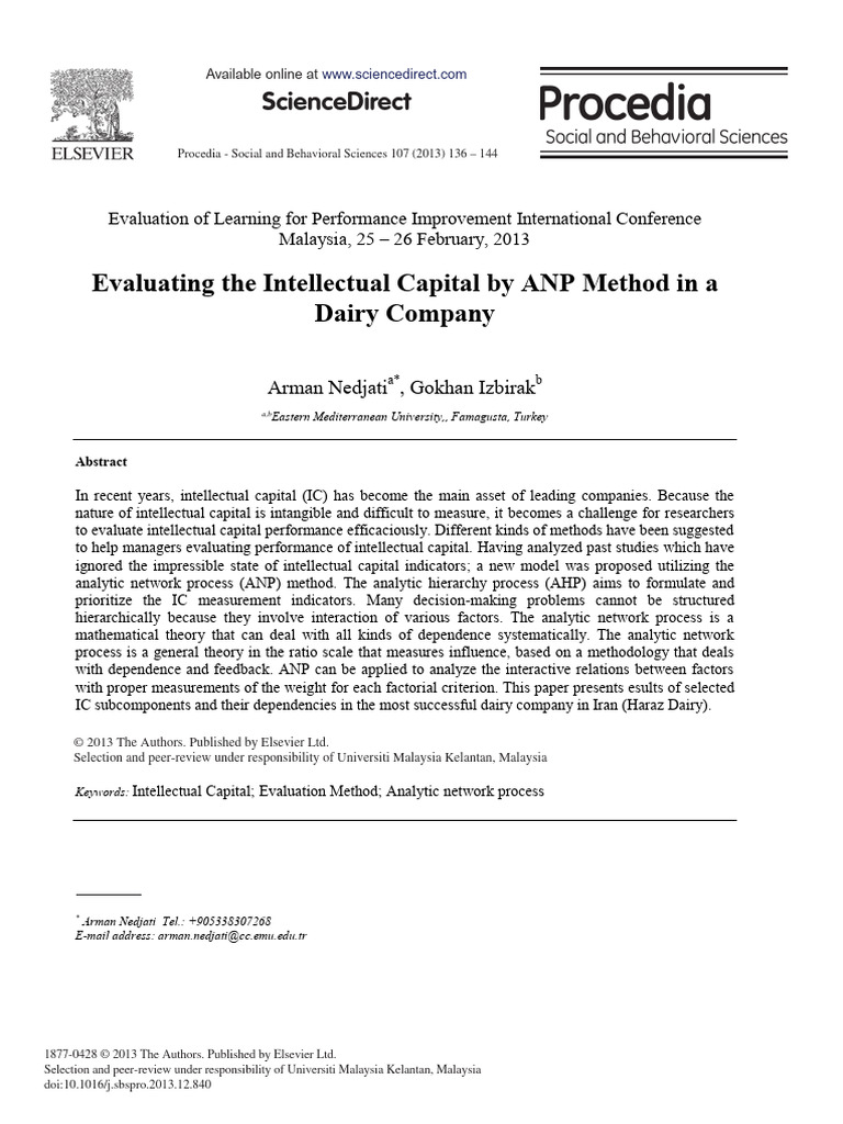 evaluating-the-intellectual-capital-by-anp-method-in-a-dairy-company