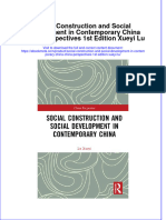 Ebook Social Construction and Social Development in Contemporary China China Perspectives 1St Edition Xueyi Lu Online PDF All Chapter