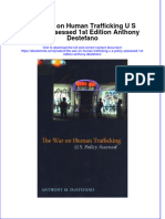 The War On Human Trafficking U S Policy Assessed 1St Edition Anthony Destefano Online Ebook Texxtbook Full Chapter PDF