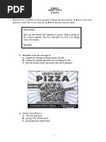 Exam Paper 1 Form 1