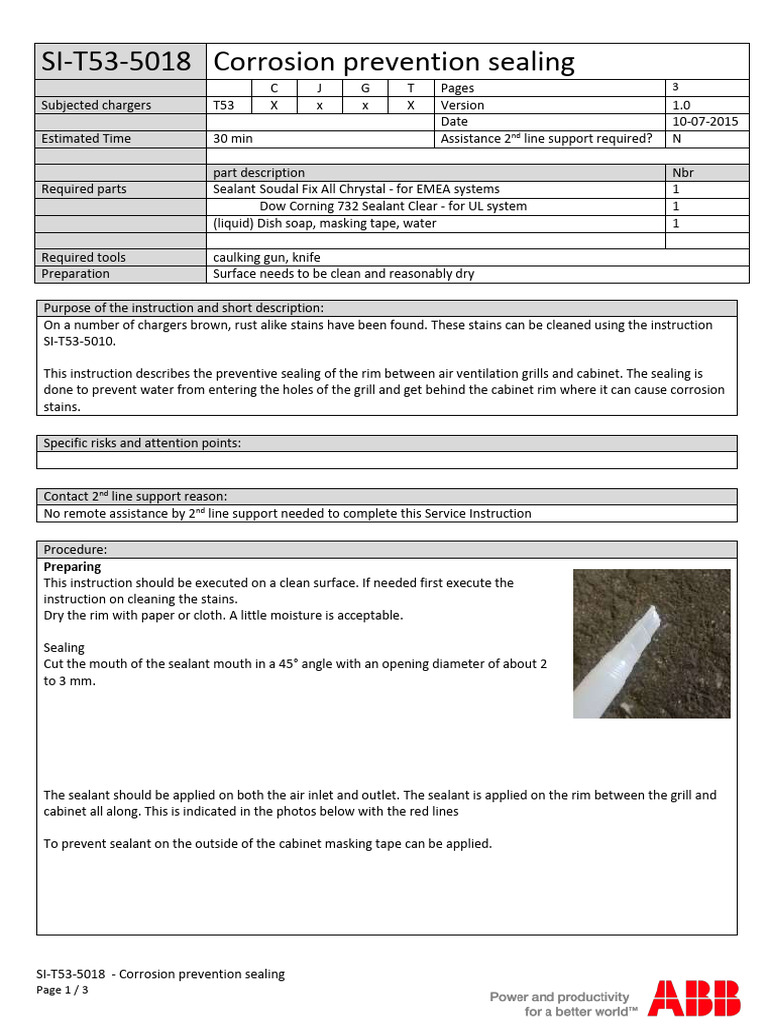 Corrosion Prevention Sealing Procedure | PDF | Corrosion