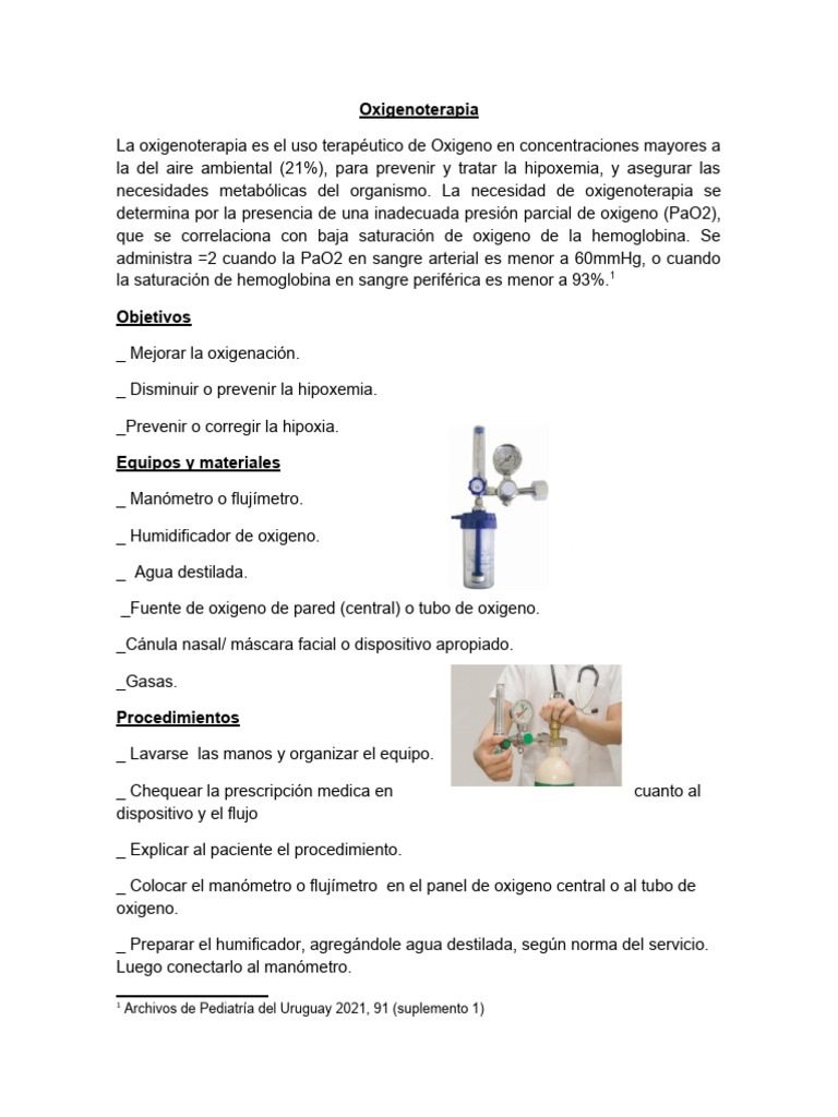 Guía Completa de Oxigenoterapia | PDF | Oxígeno | Respiración