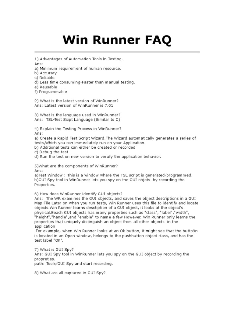 Winrunner Testing Tool For Windows 7