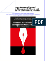 Download full ebook of Character Assassination And Reputation Management Theory And Applications 1St Edition Eric B Shiraev online pdf all chapter docx 