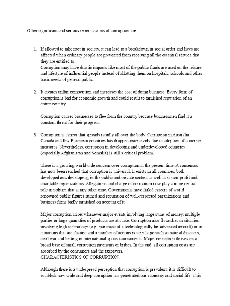 Corruption Pdf Corruption Bribery