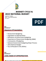 Casidar - National Budget Cycle and 2023 Budget