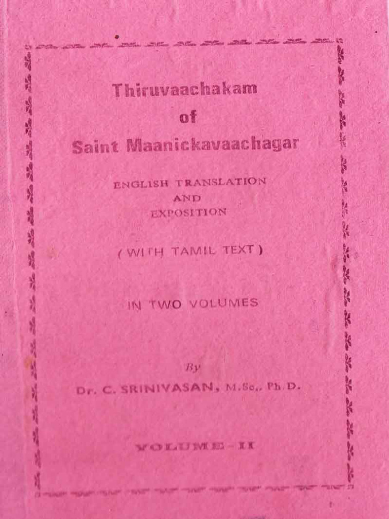 Thiruvaachakamofsainmanikavaachagarvol 2 pdf