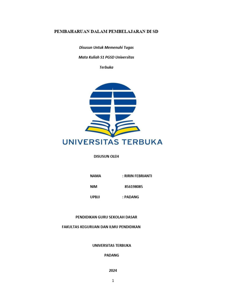 Inovasi Pembelajaran di Sekolah Dasar | PDF | Seni