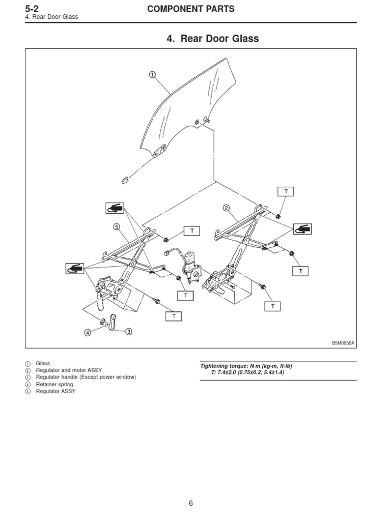 Rear Door Glass Components | PDF