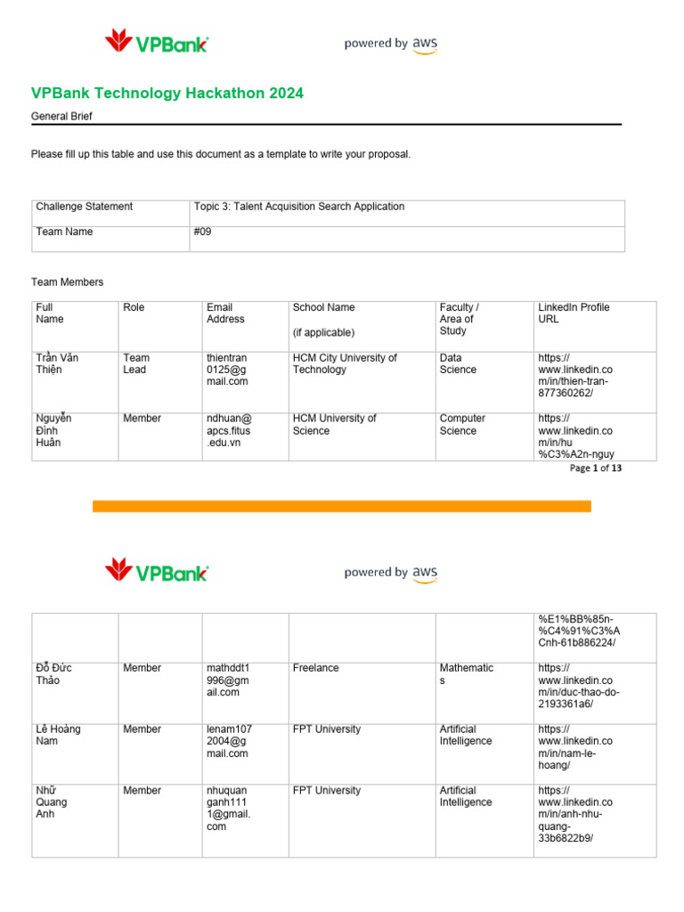 VPBank Hackathon 2024: AI Talent Acquisition | PDF | Intelligence (AI ...