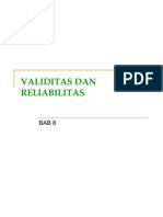 BAB 8 - MP - Validitas Dan Reliabilitas