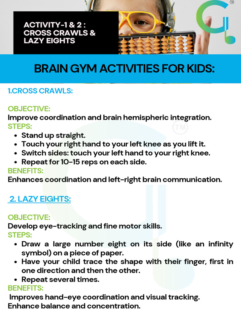 Brain Gym Activities for Kids | PDF | Self-Improvement