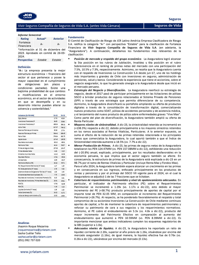 Informe Final-Vivir Seguros - Dic - 23 | PDF | Seguro | Inflación