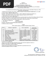 RTO Form 22: Vehicle Compliance Certificate | PDF | Transport | Vehicles