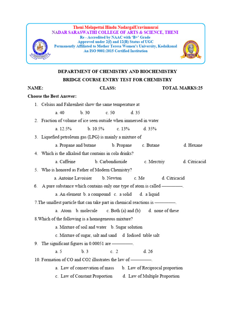 Bridge Course Pdf Proton Chemistry