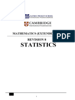 8 Revision Paper - Statistics CIE Math IGCSE Extended 0850