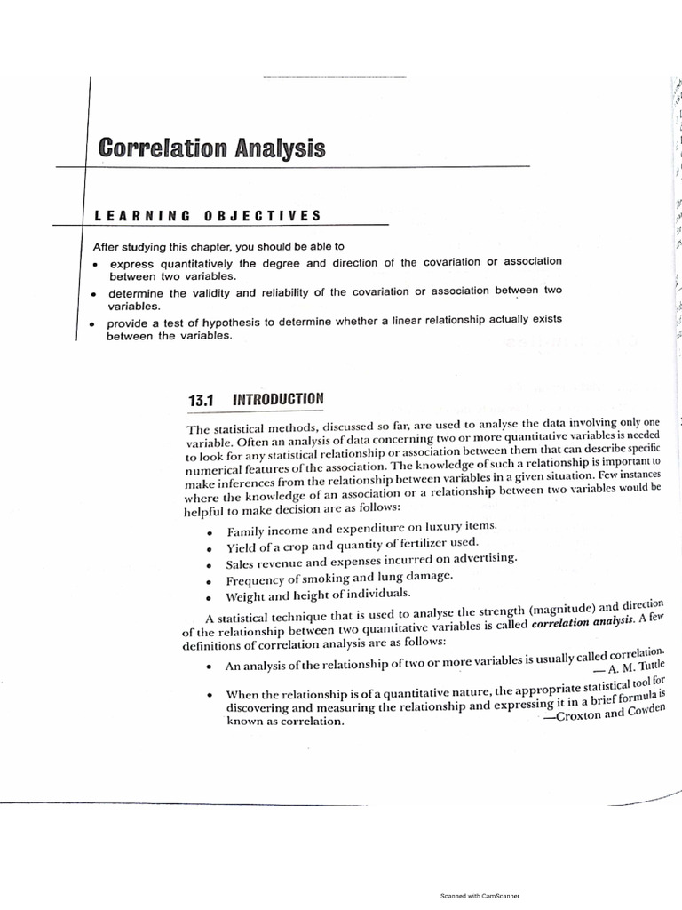 Correlation Analysis | PDF