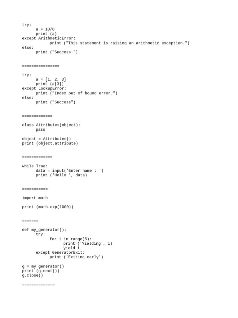 Built In Exceptions PDF Object Oriented Programming Computer Built in exceptions pdf object oriented programming computer