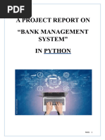 Report On Bank Management System