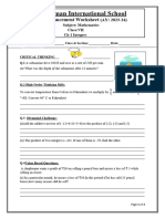 7th Enhancement Worksheet Ch-1 Integers 2023-24