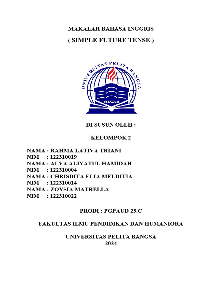 Simple Future Tense Pdf