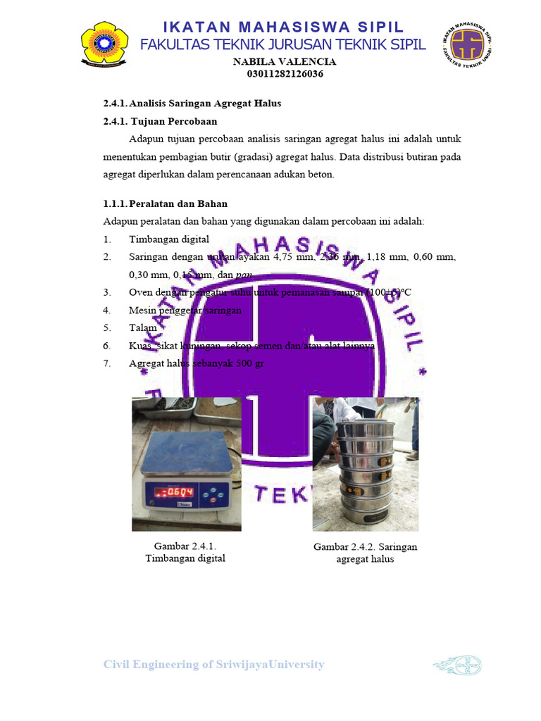 Analisis Saringan Agregat Halus | PDF