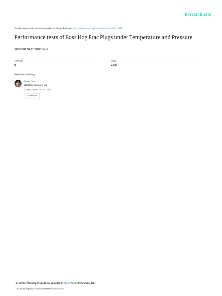 performance-tests-of-boss-hog-frac-plugs-under-temperature-and-pressure