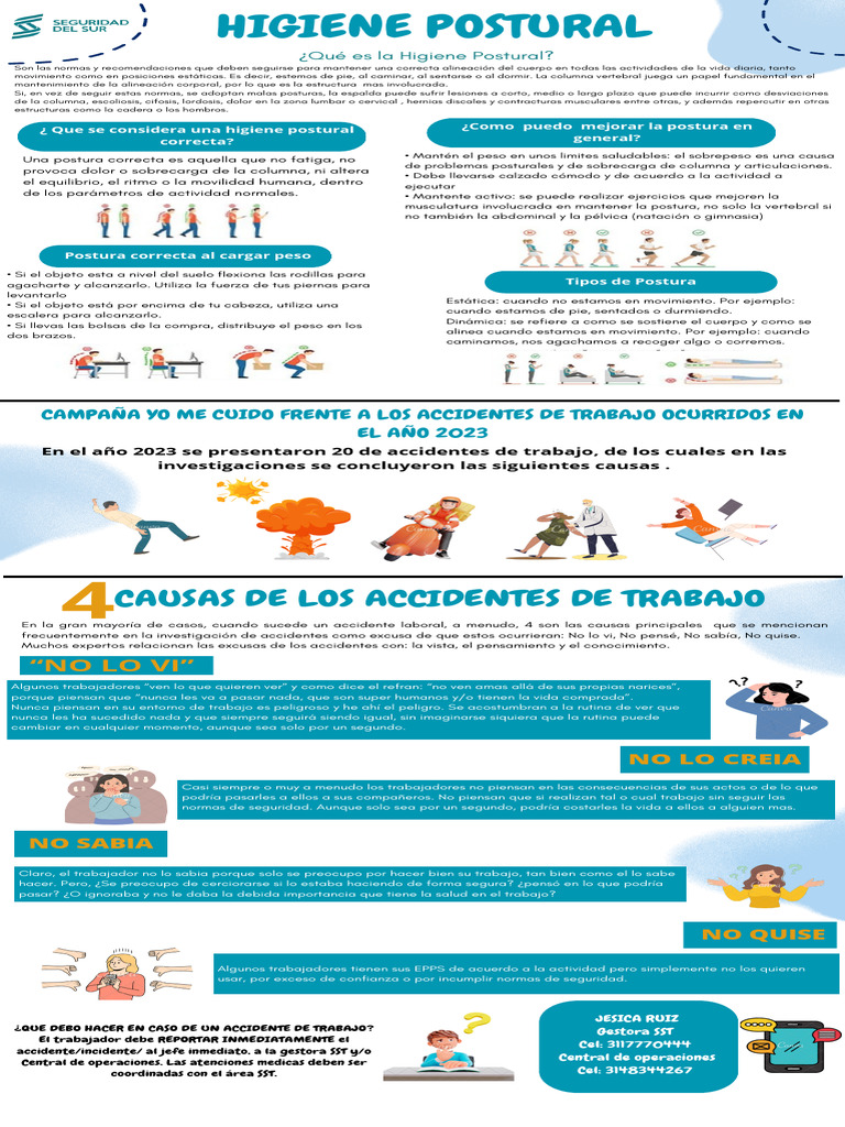 Higiene Postural | PDF | Dolor lumbar | La columna vertebral