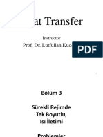 Bölüm 3 - Sürekli Rejimde Tek Boyutlu Isı İletimi - Problemler