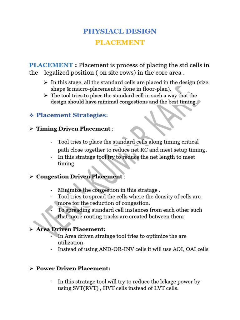 SOC Physical Design Placement Strategies | PDF | Computer Science ...