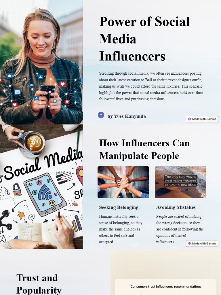 Impact of Social Media Influencers | PDF | Social Media | Popular ...