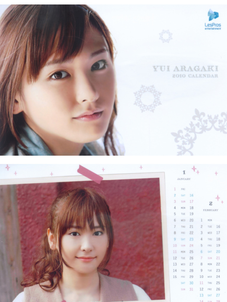 Yui Aragaki Calendar 2010 PDF