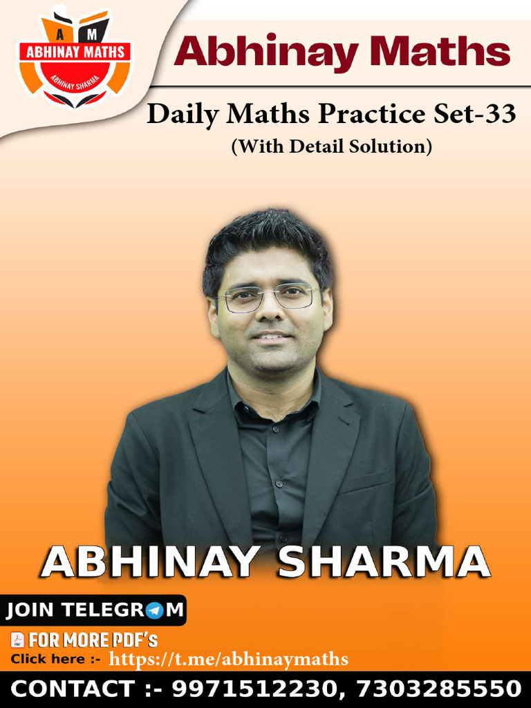 Daily Maths Practice Set 33 Solutions | PDF | Trigonometric Functions ...