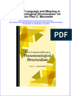Ebook Theory of Language and Meaning in Phenomenological Structuralism 1St Edition Paul C Mocombe Online PDF All Chapter