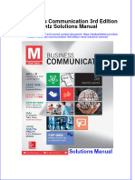 Full M Business Communication 3Rd Edition Rentz Solutions Manual Online PDF All Chapter