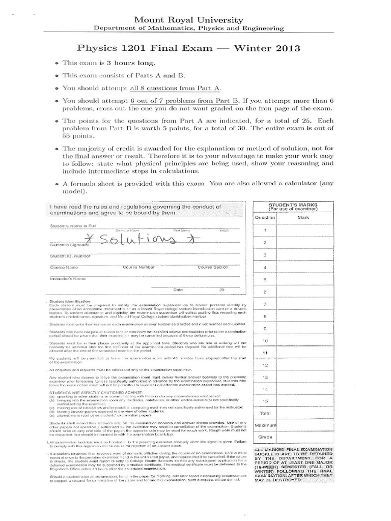 Final Solutions | PDF