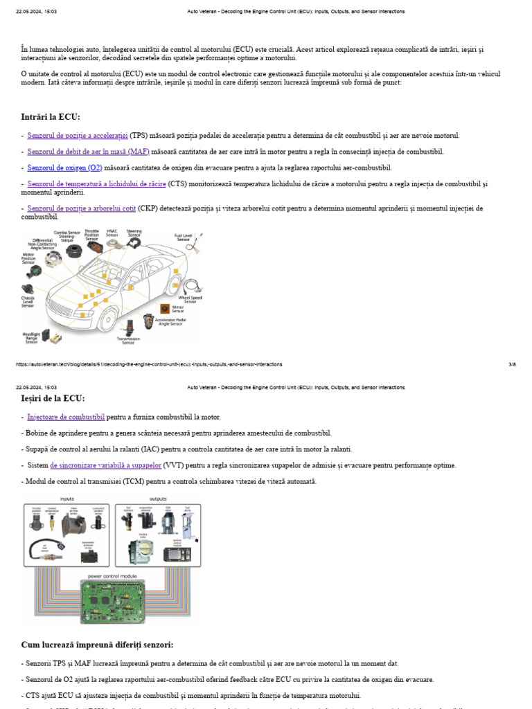 Auto Veteran - Decoding The Engine Control Unit (ECU) - Inputs, Outputs ...