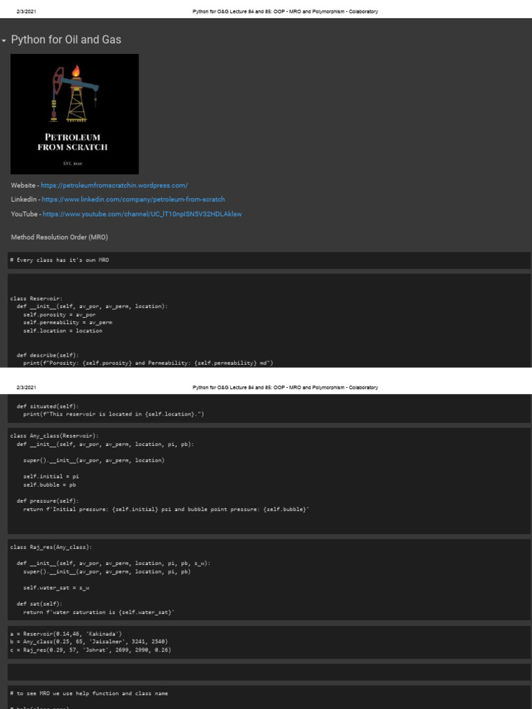 python-for-og-lecture-84-and-85_-oop-mro-and-polymorphism | PDF | Class ...