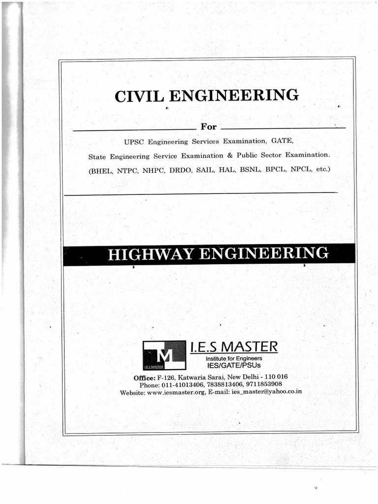 Highway engineering pdf