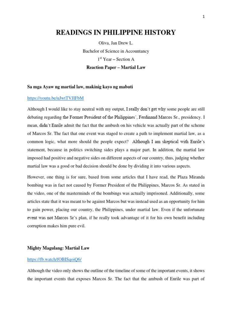 Analyzing Martial Law in the Philippines | PDF | Juan Ponce Enrile | Truth