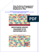 Download Understanding Audience Engagement In The Contemporary Arts 1St Edition Stephanie E Pitts online ebook  texxtbook full chapter pdf 
