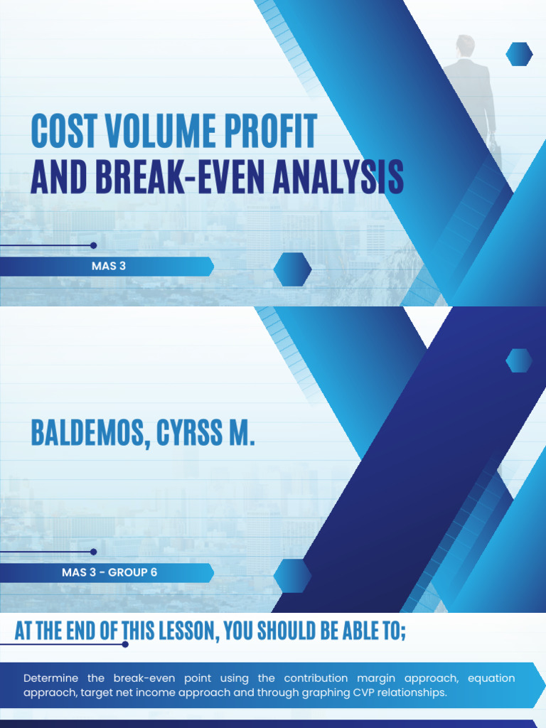 Mas 3 - Cost Volume Profit - Cyrss | PDF | Business | Business Economics