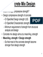 Concrete Mix Design: Mean/Avg. Strength Design Strength