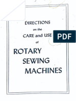 Generic Rotary Sewing Machine Instruction Manual