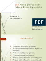 Tema 5. NoÈiuni generale despre proprietate Èi dreptul de proprietate