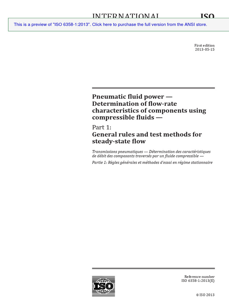 Preview - ISO+6358 1 2013 | PDF | International Organization For ...