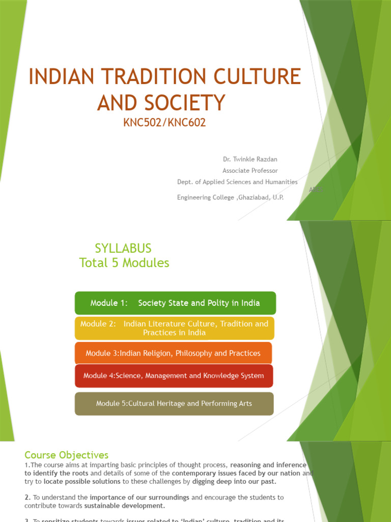 Indian Traditions and Cultural Heritage | PDF | Social Contract