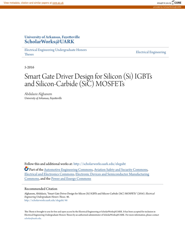 Smart Gate Driver for IGBTs and MOSFETs | PDF | Field Effect Transistor ...