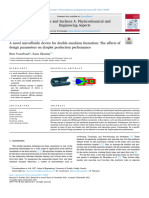 A novel microfluidic device for double emulsion formation The effects of design parameters on droplet production performance