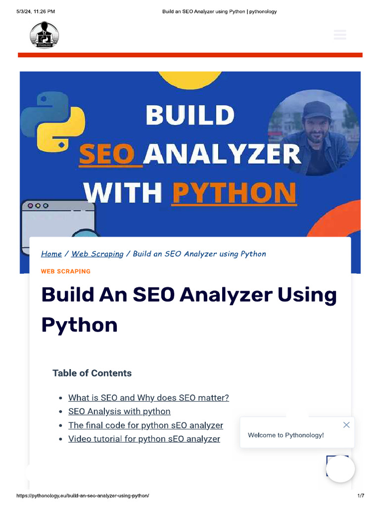 Build An SEO Analyzer Using Python | PDF